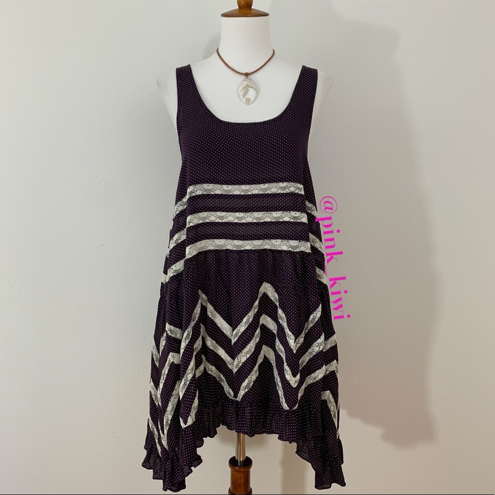 Free People Voile and Lace Trapeze Slip Dress